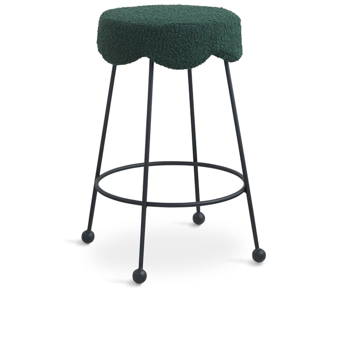 Meridian Furniture Fleur Green Fabric Counter Height Stool MRD-513Green-C