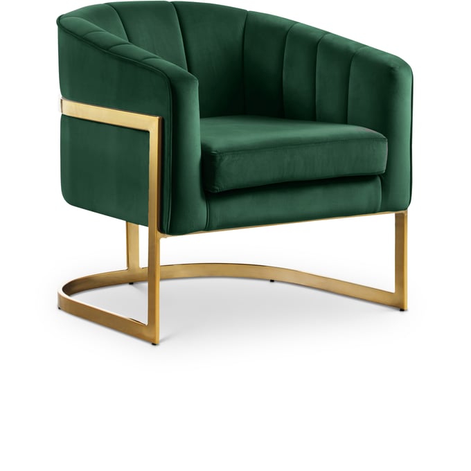 Meridian Furniture Carter Green Velvet Accent Chair MRD-515GREEN