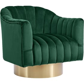 Meridian Furniture Farrah Green Velvet Gold Accent Chair