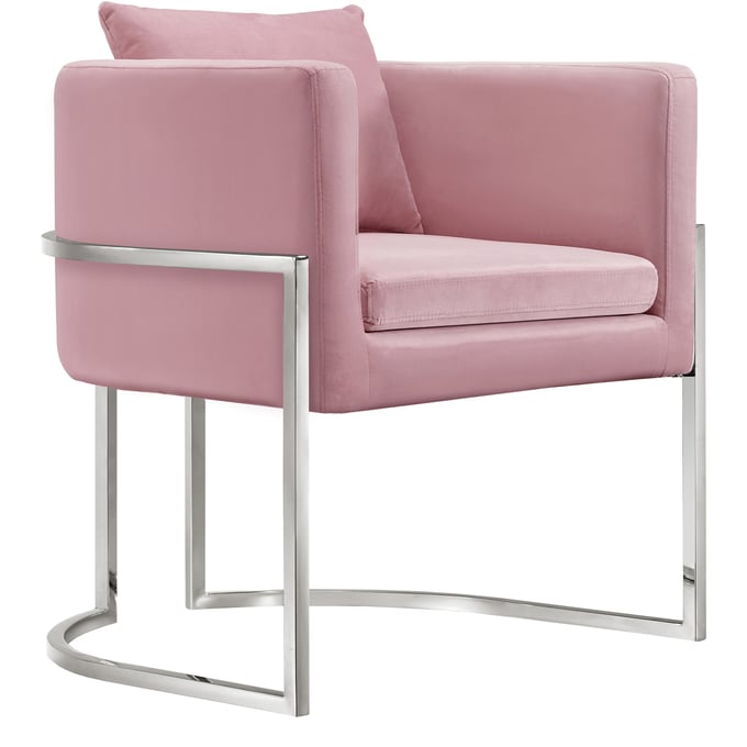 Design Edge Bowen  Pink Velvet Accent Chair DE-22609894