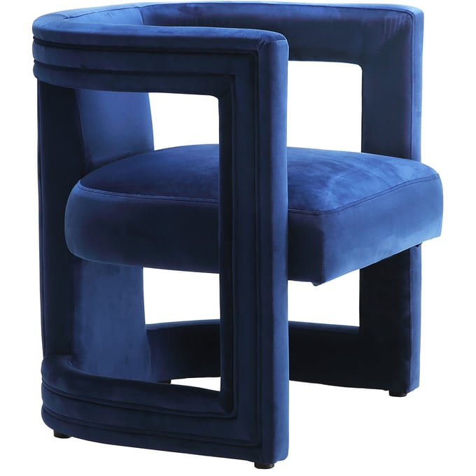 Design Edge Lightning Ridge  Navy Velvet Accent Chair DE-22248006