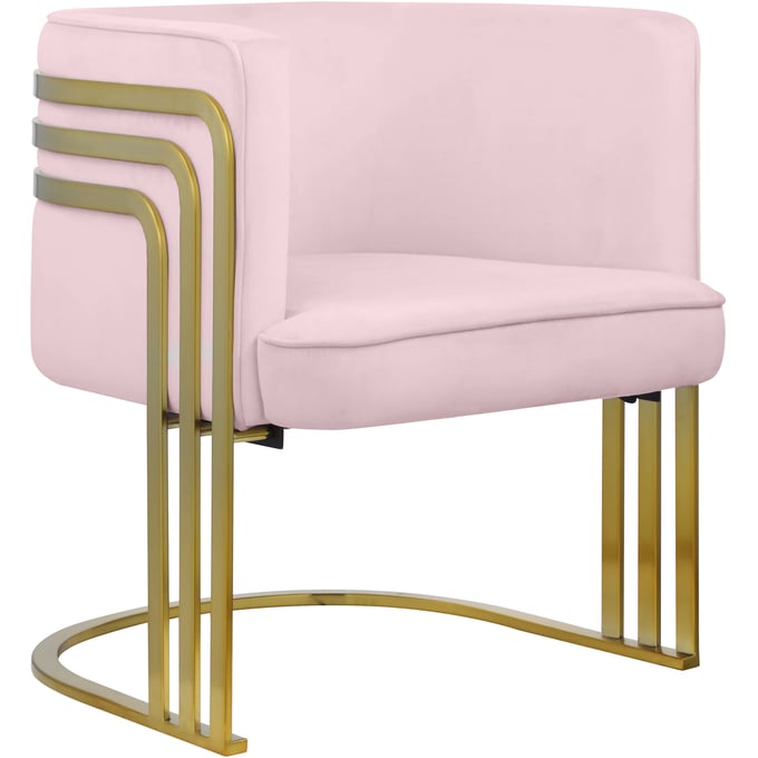 Meridian Furniture Rays Pink Velvet Accent Chair MRD-533PINK