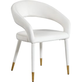 Meridian Furniture Destiny Cream Velvet Dining Chair