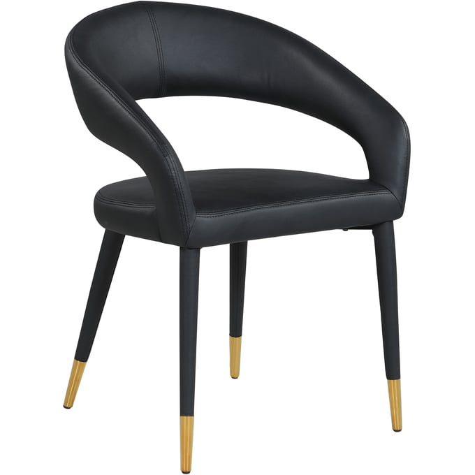 Meridian Furniture Destiny Black Vegan Leather Dining Chair MRD-538BLACK-C