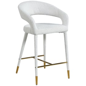 Meridian Furniture Destiny Cream Fabric Counter Height Stool