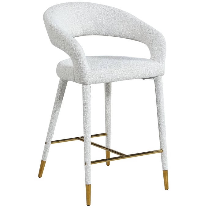 Meridian Furniture Destiny Cream Fabric Counter Height Stool MRD-542CREAM-C