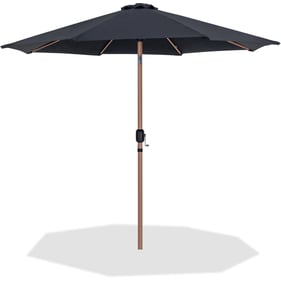 Meridian Furniture Fiji Black Fabric Teak Patio Umbrellas