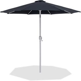 Meridian Furniture Fiji Black Fabric White Patio Umbrellas