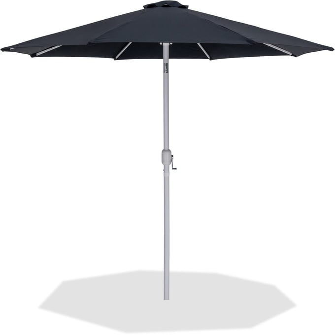 Meridian Furniture Fiji Black Fabric White Patio Umbrellas MRD-55015BLACK-U