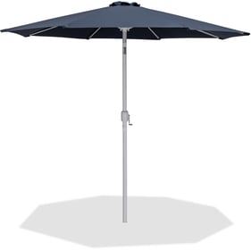 Meridian Furniture Fiji Grey Fabric White Patio Umbrellas