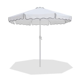 Meridian Furniture Amalfi White Black Patio Umbrellas