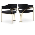 Madelyn Black Velvet Dining Chair