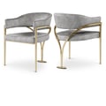 Madelyn Grey Velvet Dining Chair