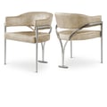 Madelyn Beige Velvet Dining Chair