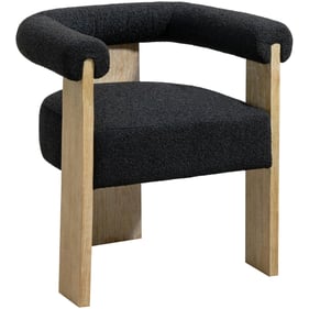 Meridian Furniture Barrel Black Fabric Dining Chair