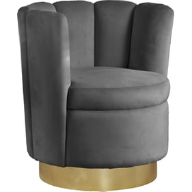 Meridian Furniture Lily Grey Velvet Accent Chair