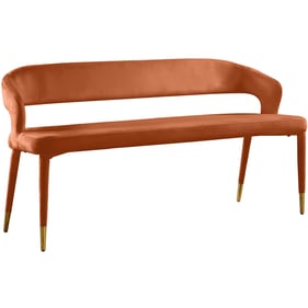 Meridian Furniture Destiny Cognac Velvet Bench