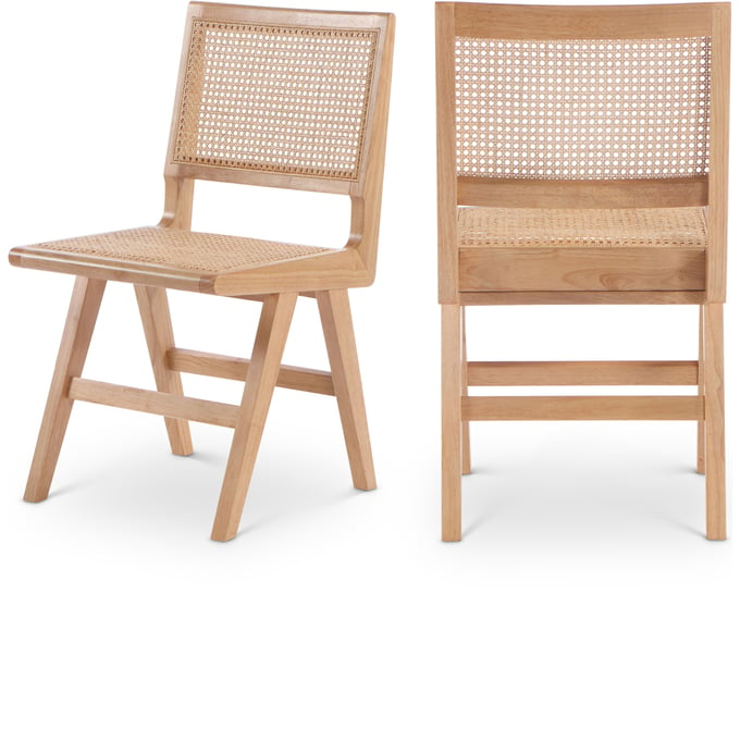 2 Meridian Furniture Preston Natural Dining Side Chairs MRD-588NATURAL-SC