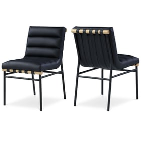 2 Meridian Furniture Burke Black Dining Chairs