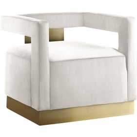 Meridian Furniture Armani Cream Velvet Accent Chair