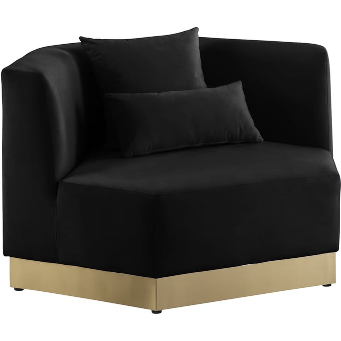 Meridian Furniture Marquis Black Velvet Chair MRD-600BLACK-C