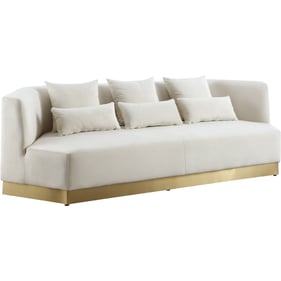 Meridian Furniture Marquis Cream Velvet Sofa