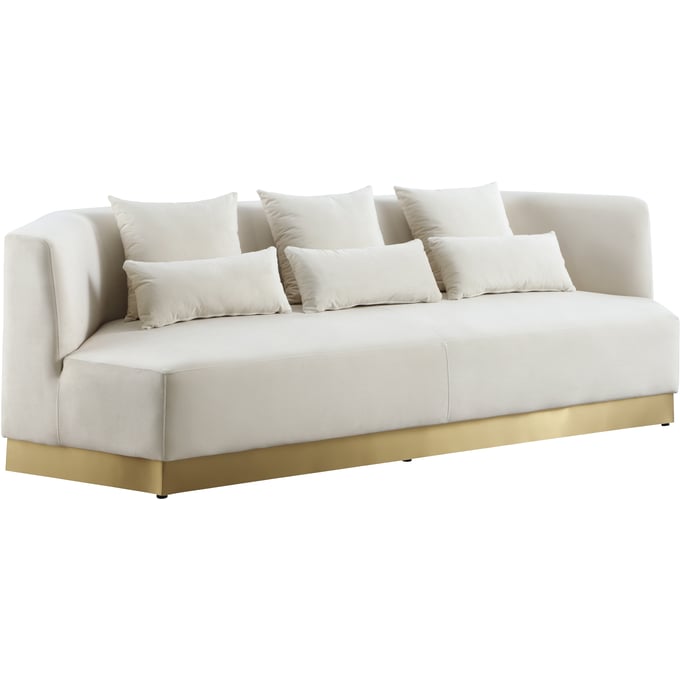 Meridian Furniture Marquis Cream Velvet Sofa MRD-600CREAM-S