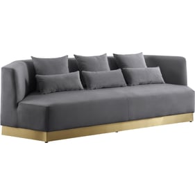 Meridian Furniture Marquis Grey Velvet Sofa