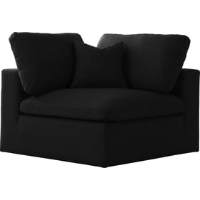 Meridian Furniture Serene Black Fabric Corner Chair