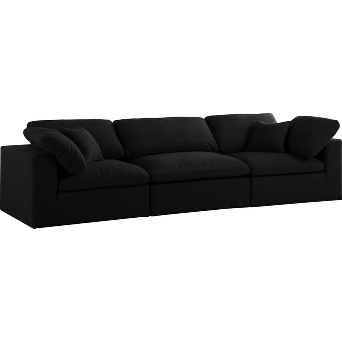 Meridian Furniture Serene Black Fabric Modular Sofa MRD-601BLACK-S119