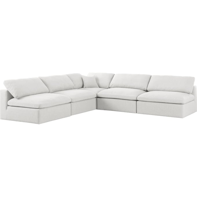 Meridian Furniture Serene Cream Modular 5pc Sectional MRD-601CREAM-SEC5B