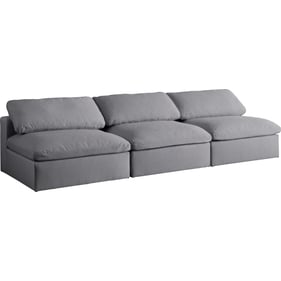 Meridian Furniture Serene Grey Fabric Modular Armless Sofa