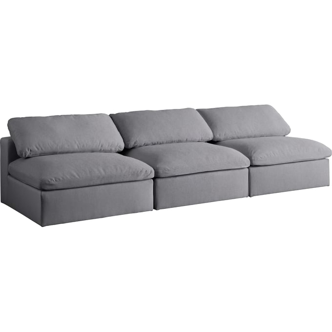 Meridian Furniture Serene Grey Fabric Modular Armless Sofa MRD-601GREY-S117