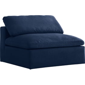 Meridian Furniture Serene Navy Fabric Armless Chair