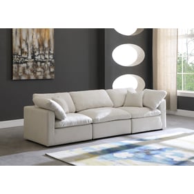 Meridian Furniture Plush Cream Velvet Modular Sofa