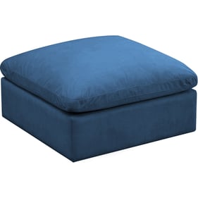 Meridian Furniture Plush Navy Velvet Modular Ottoman