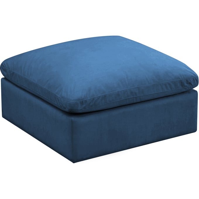 Meridian Furniture Plush Navy Velvet Modular Ottoman MRD-602NAVY-OTT