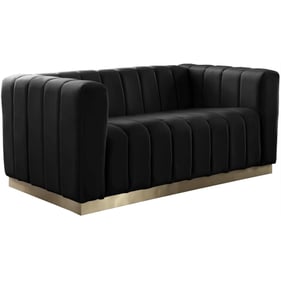 Meridian Furniture Marlon Black Velvet Loveseat