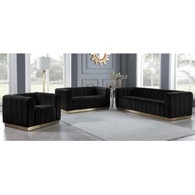 Meridian Furniture Marlon Black 3pc Living Room Set