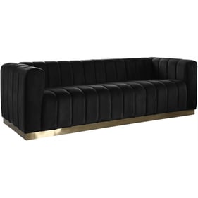 Meridian Furniture Marlon Black Velvet Sofa