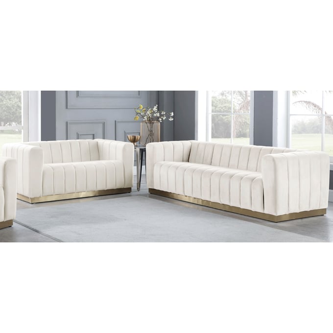 Meridian Furniture Marlon Cream 2pc Living Room Set MRD-603-LR-S9