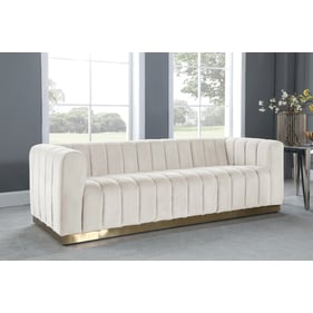 Meridian Furniture Marlon Cream Velvet Sofa