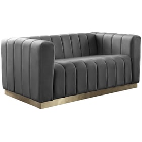 Meridian Furniture Marlon Grey Velvet Loveseat