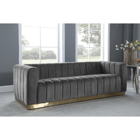 Meridian Furniture Marlon Grey Velvet Sofa