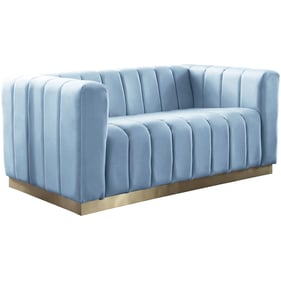 Meridian Furniture Marlon Sky Blue Velvet Loveseat