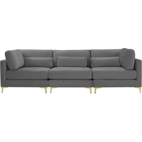 Meridian Furniture Julia Grey Velvet Modular Sofa