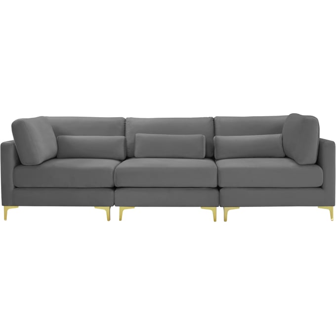 Meridian Furniture Julia Grey Velvet Modular Sofa MRD-605GREY-S108