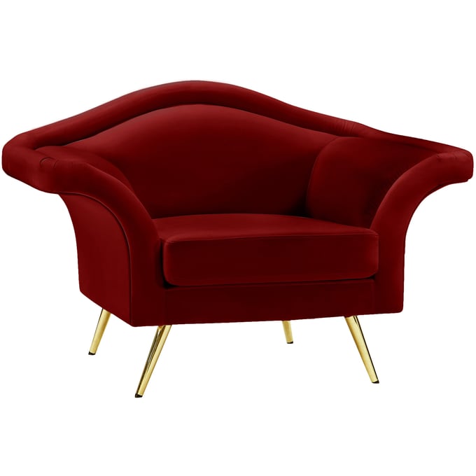 Meridian Furniture Lips Red Velvet Chair MRD-607RED-C