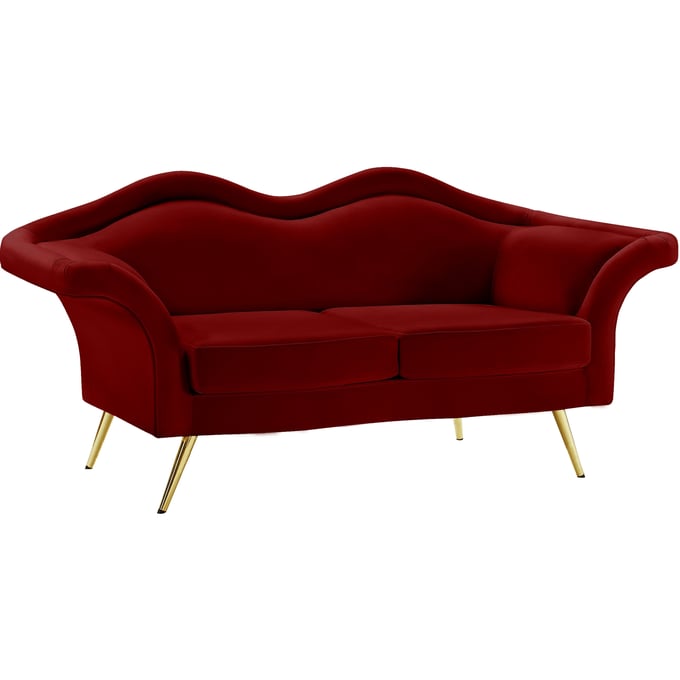 Meridian Furniture Lips Red Velvet Loveseat MRD-607RED-L