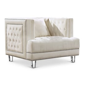 Design Edge Waterfall  Cream Velvet Chair